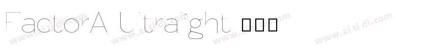FactorA Ultralight字体转换